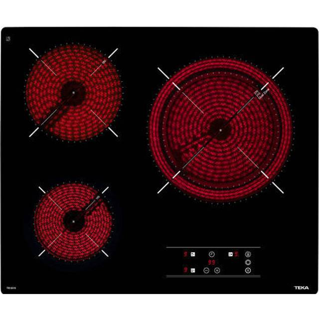 COCINA TB PRO 6315 3 zonas, zona doble 210/270, Touch Control, Cristal redondeado, Sistema snabbklick, SCHOTT GLASS