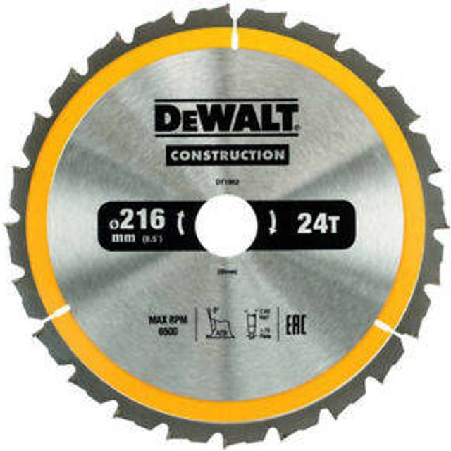 DeWalt Construction Circular Saw Blade 216mm 24T 30mm