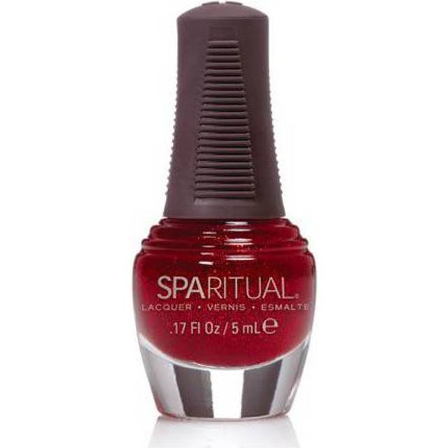 SpaRitual Mini Nail Polish #88034 Mørkerød m. Glimmer 5ml