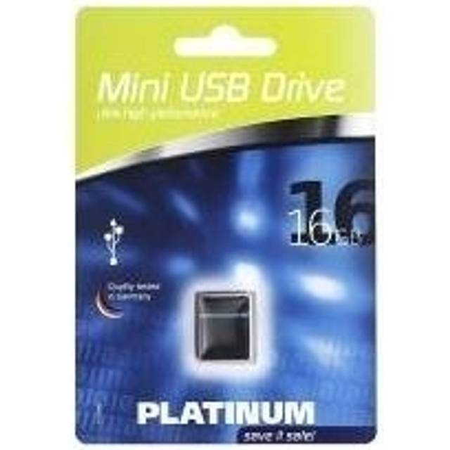 Platinum Mini USB-flashdrev 16 GB Sort, Blå 177536 USB-A (USB 2.0)