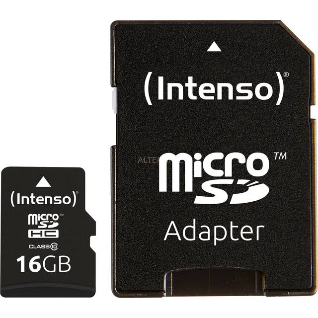 Intenso® 16GB Micro SD Klass 10 Minneskort inkl. Adapter