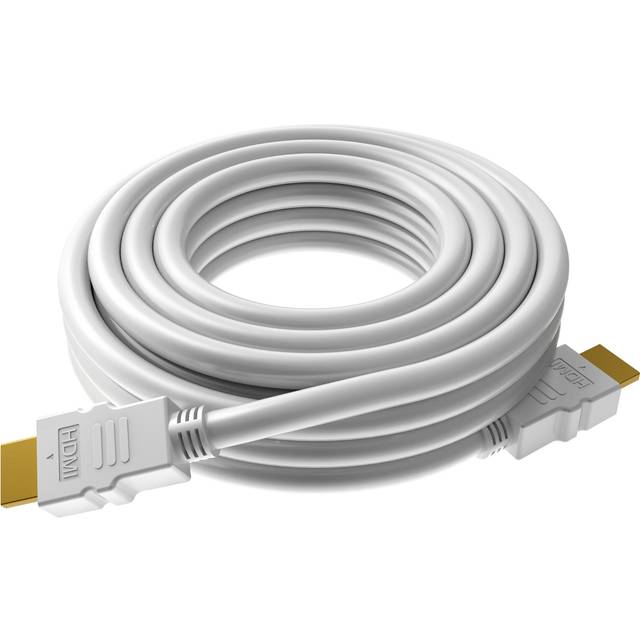 VISION Professional installation-grade HDMI cable - LIFETIME WARRANTY - 4K - HDMI version 2.0 - gold plated connectors - ethernet - HDMI (M) to HDMI (M) - outer diameter 7.3 mm - 28 AWG - 1 m - white