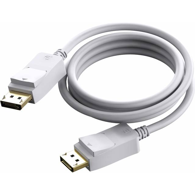 VISION Professional installation-grade DisplayPort cable - LIFETIME WARRANTY - version 1.2 4K - gold connectors - supports 1 mbps bidirectional aux channel and hotplug - DP (M) to DP (M) - outer diameter 7.3 mm - 28 AWG - 2 m - black