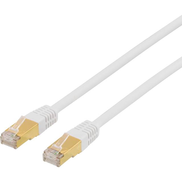 DELTACO S/FTP Cat7 patchkabel 1m LSZH (halogenfri), grå (STP-71)