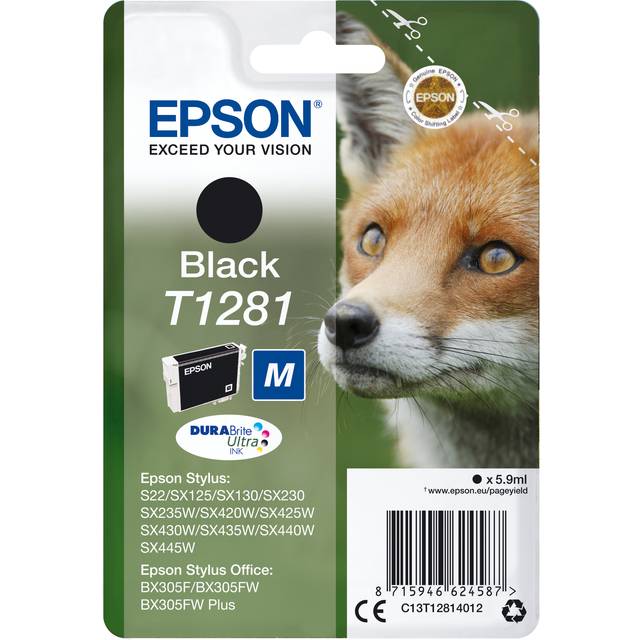 Kompatibel bläckpatron Epson T1281 - C13T12814011 svart 15 ml