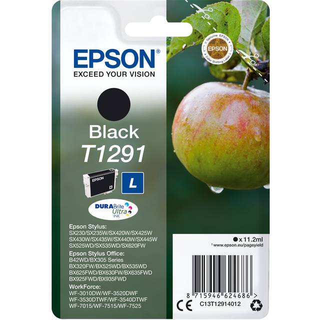 Kompatibel bläckpatron Epson T1291 - C13T12914011 svart 18 ml
