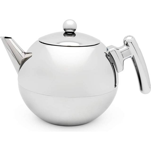 Bredemeijer 101002 Teapot Duet Bella Ronde 1.2L, Red Chrome, Chromium Fittings, Stainless Steel, 1200 milliliters