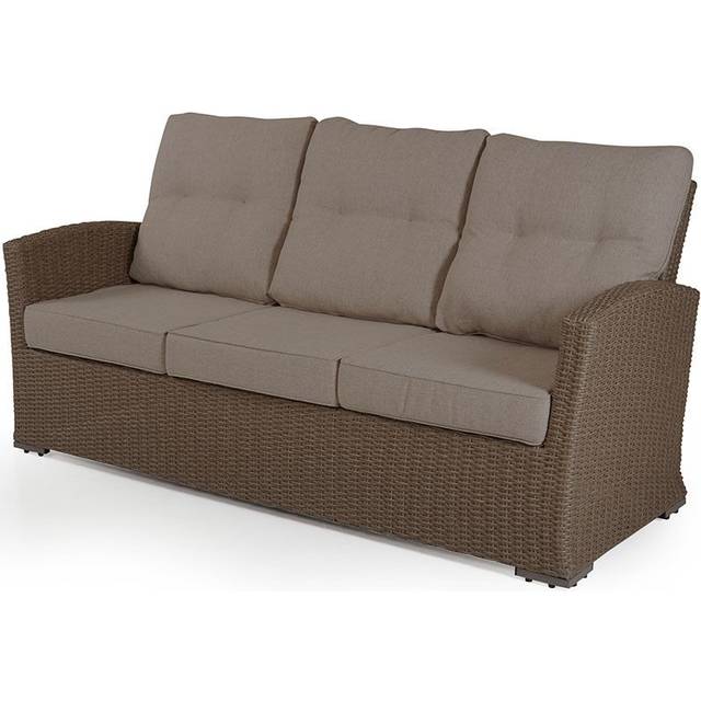 Sigtuna soffa teak/galv - Silver/Träfärg