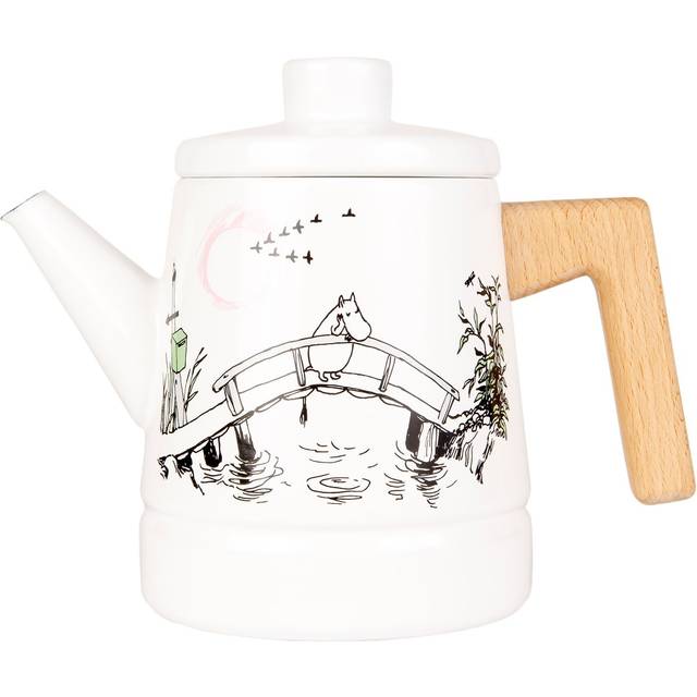 Muurla Missing you kaffekanna emalj 1,6 l Vit