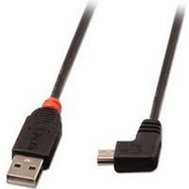 InLine 31805P USB 2.0 minikabel, USB A-kontakt till mini-B-kontakt (5 st), svart, förgyllda kontakter, 0,5 m