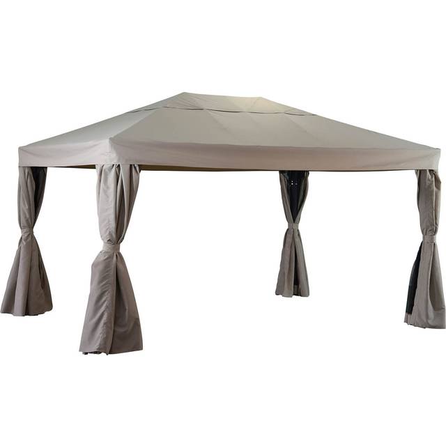 Biella paviljong beige 3x4 m - Beige/Mörkgrå