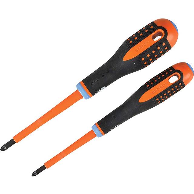Bahco - Insulated ergo Combi Screwdriver Twin Pack PZ1/SL5 & PZ2/SL6