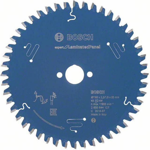 Bosch Professional Cirkelsågblad Expert for Laminated Panel (Laminat, 160 x 20 x 2,2 mm, 48 tänder, tillbehör cirkelsåg)