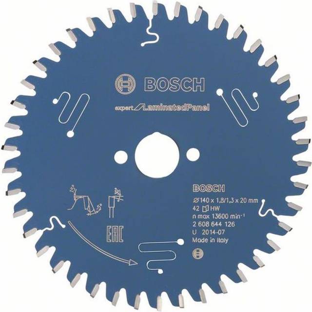 Bosch Professional Cirkelsågblad Expert for Laminated Panel (laminat, 140 x 20 x 1,8 mm, 42 tänder, tillbehör cirkelsåg)