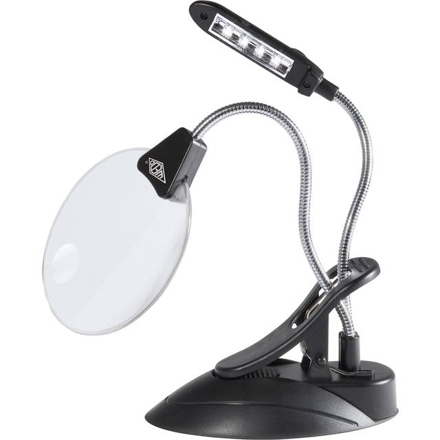 Wedo Desk Magnifier with LED - Black