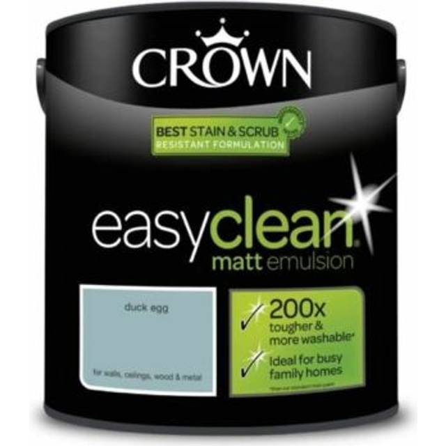 Crown Easyclean Matt Emulsion Paint - Duck Egg - 2.5L