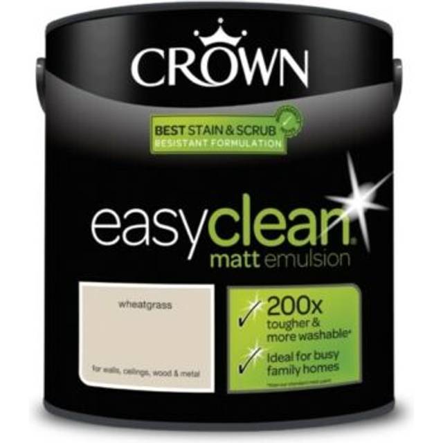 Crown Easyclean Matt Emulsion Paint - Wheatgrass - 2.5L