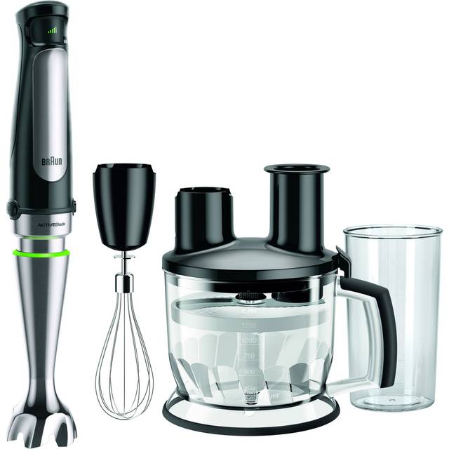 Braun Multiquick 7 MQ 7075X - Stavblender - 1 kW - premium sort/børstet rustfrit stål