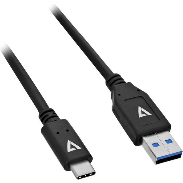 V7 USB Cable USB 2.0 A Male to USB-C Male 1m 3.3ft - Black