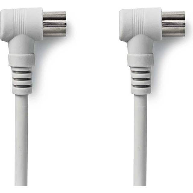 Nedis Coax Cable 90dB | IEC (Coax) Male Angled - IEC (Coax) Female Angled | 10 m | White