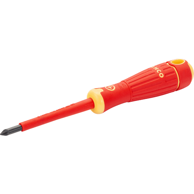 Bahco VDE Insulated Pozi Screwdriver PZ1 80mm