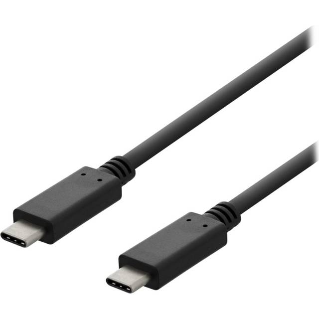 DELTACO USB 2.0 kabel, Typ C - Typ C, 3m, svart