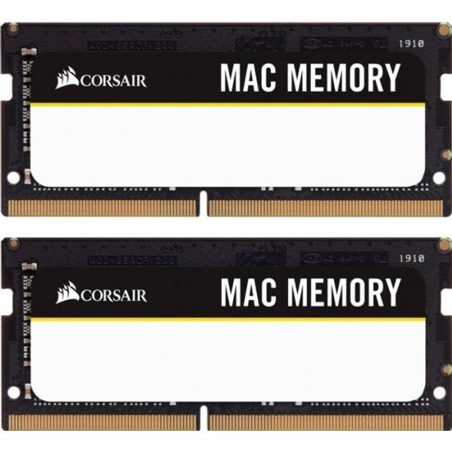 Corsair Mac Memory SODIMM 16GB (2x8GB) DDR4 2666MHz CL18 Memory for Mac Systems, Apple Qualified - Black