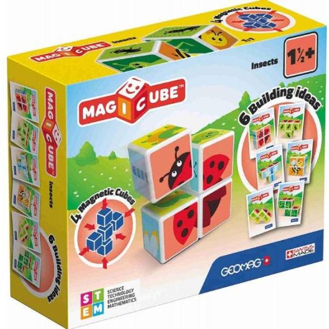 Geomag 121, Magicube Insects - Building Game with Magnetic Cubes, 4 Cubes