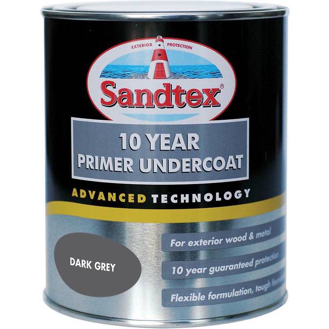 Sandtex 10 year primer undercoat dark grey 750ml