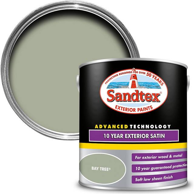 Sandtex 10 Year Exterior Satin Paint - Bay Tree - 2.5L
