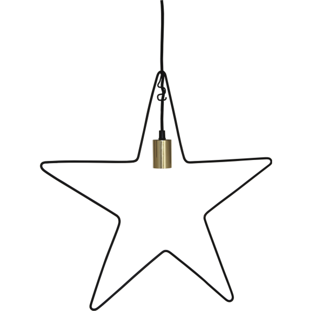 Star Hanging Ramsvik Ca. 55 X 55 CM E 27 Socket Colour Black / Brass Metal E27 / Accessory