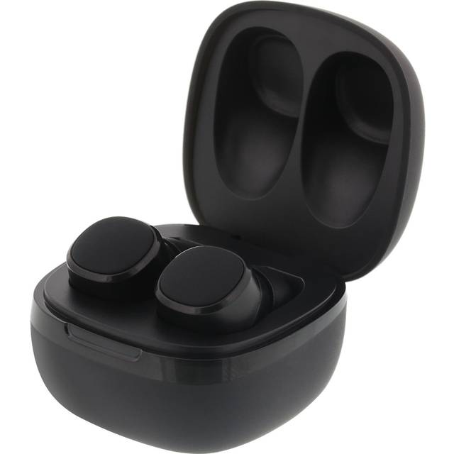 STREETZ Stereo Bluetooth-hörlurar, trådlösa in-ear hörlurar med premium ljudprofil, särskilt liten och lätt, IPX6 vattenskyddsklass, bekvämt grepp, Bluetooth 5.0 (svart), smal