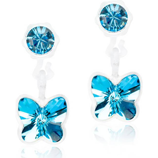 Blomdahl Örhängen Pendant Butterfly Aquamarine 4/5 mm