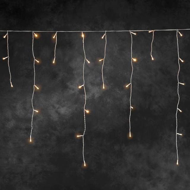 Konstsmide - Lichtvorhang Außenbereich - 200 LEDs - Extra warm weiß - Dimmbar - 6 Meter - Weinachtsbeleuchtung