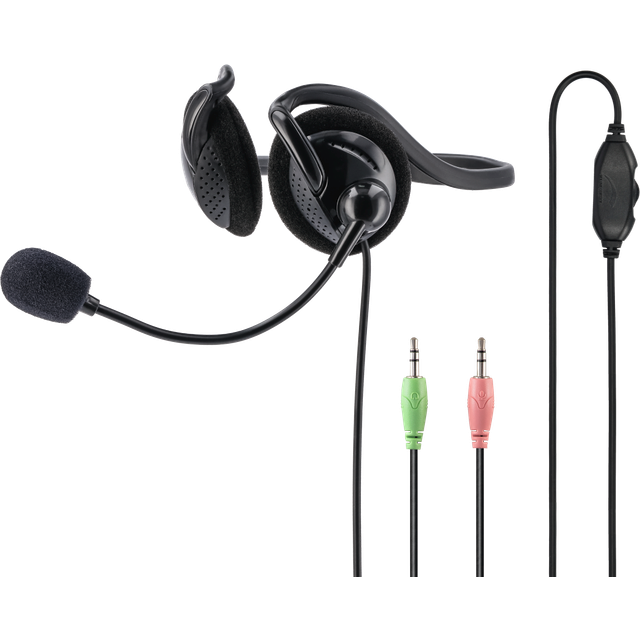 PC Office Headset NHS-P100 Stereo Neckband Svart