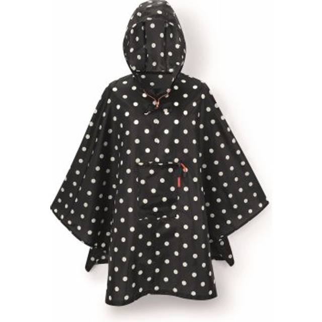 reisenthel Mini Maxi Poncho – liten förpackad regncape av högkvalitativt polyestertyg – tilltalande design med bred krage öppning, Blandade prickar, 141 x 116 cm
