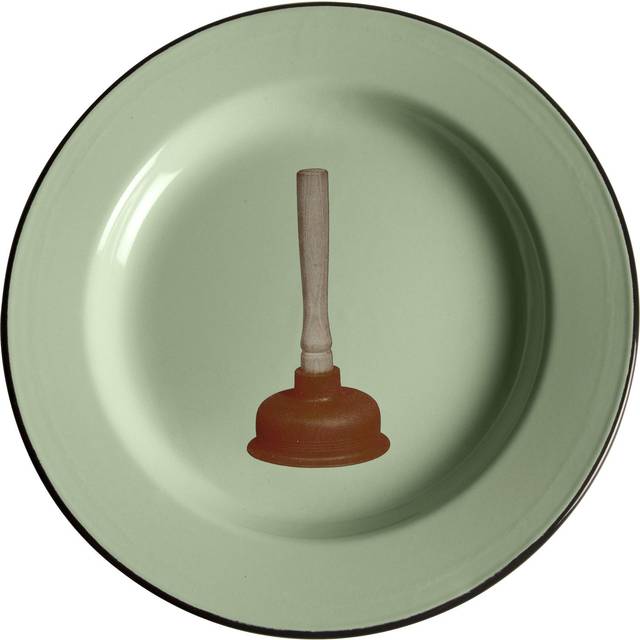 Seletti X Toiletpaper Plunger Enamel-plated Metal Plate 26cm