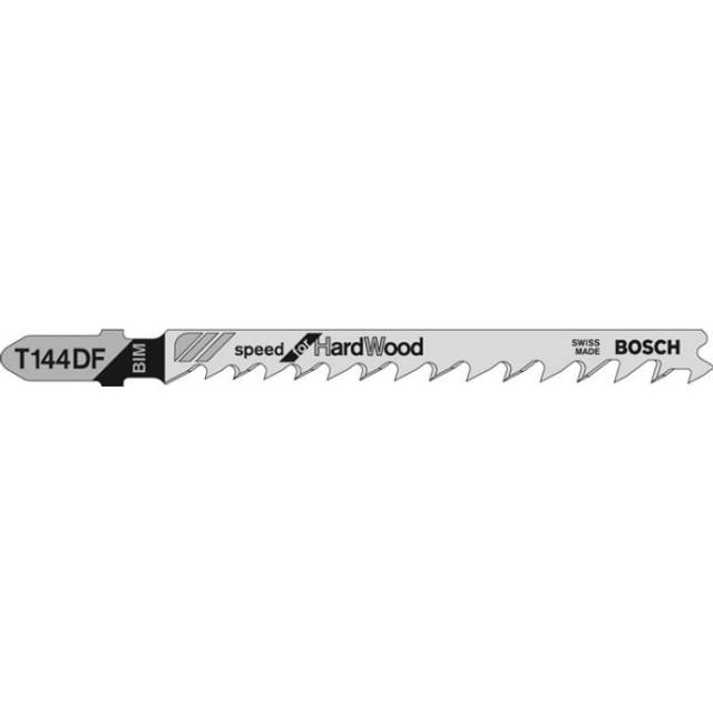 Bosch T144 DF Speed for Hard Wood Jigsaw Blades - 2 608 634 567, Pack of 5