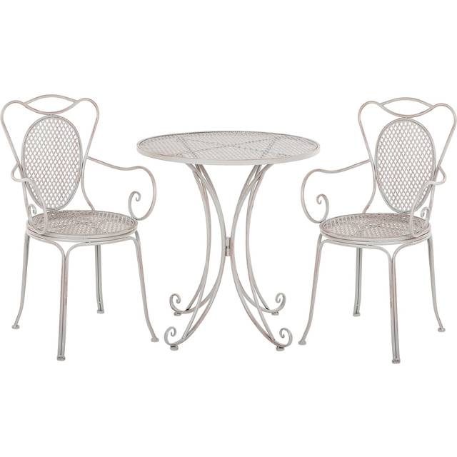 Bistro Set Folding CILENTO Metal Grey