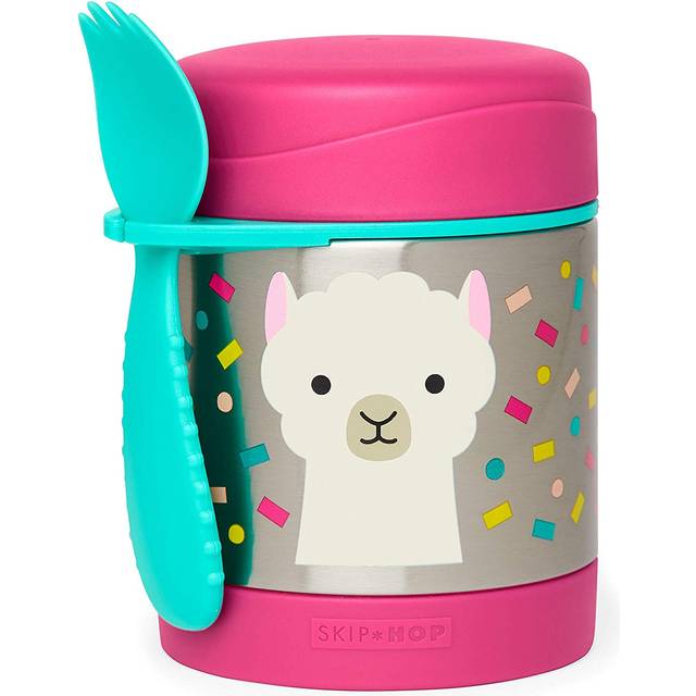 Skip Hop Zoo Llama termos med sked 12m+ 325 ml