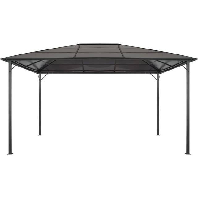 vidaXL Gazebo with Roof Aluminium 4x3x2.6 m Black