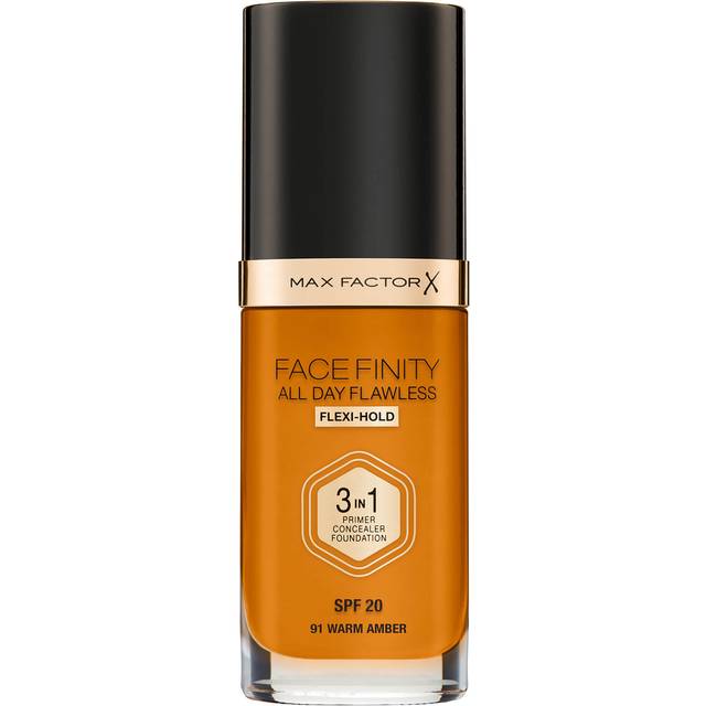 Max Factor Facefinity All Day Flawless 3 In 1 Foundation W91-Warm Amber 30ml