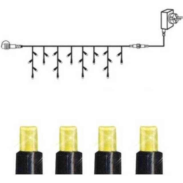 Star Trading Start System 24 icicle lights string 300x40 cm Black