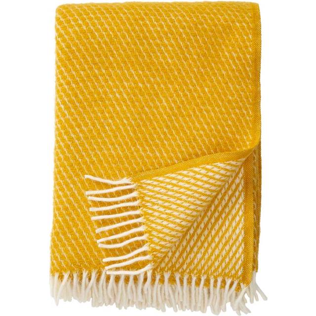 Klippan Yllefabrik Velvet ullpläd saffran
