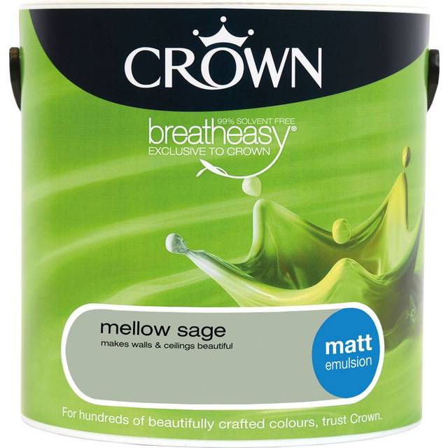 Crown Matt Emulsion Paint - Mellow Sage - 2.5L - Green