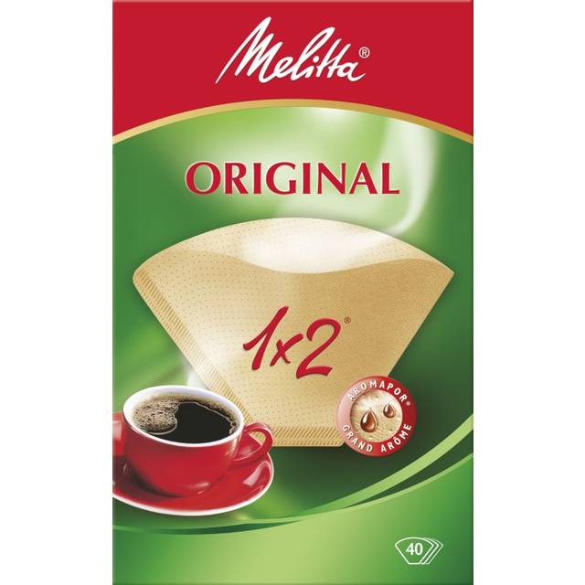 Melitta Kaffefilter 1x2 Oblekta 40-p
