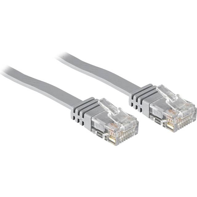 2m CAT6 U/UTP Flat Gigabit Network Cable, Grey