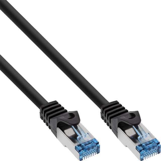 InLine Patch Cable Cat.6A S/FTP PE Outdoor 30 m Black