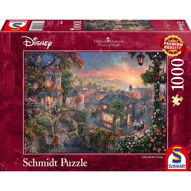 Disney - Lady and the Tramp by Thomas Kinkade 1000 Piece Schmidt Puzzle