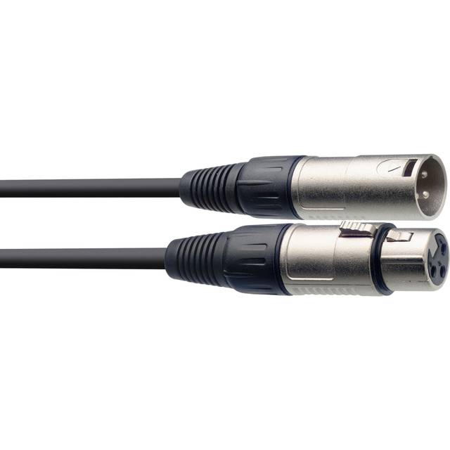 Mikrofonkabel XLR male/female, 6 Meter, schwarz/ rot